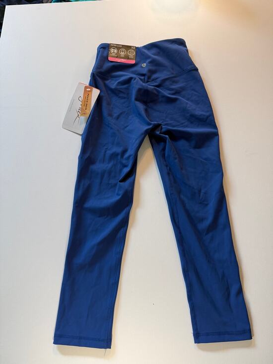 Gottex Pants - Gottex Interluxe Peach Skin Blue High Waist Workout Leggings XS NWT